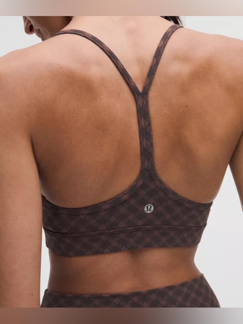 Lululemon Flow Y Bra Nulu Light Support, A–C Cups Patterned Sports Bra Workout